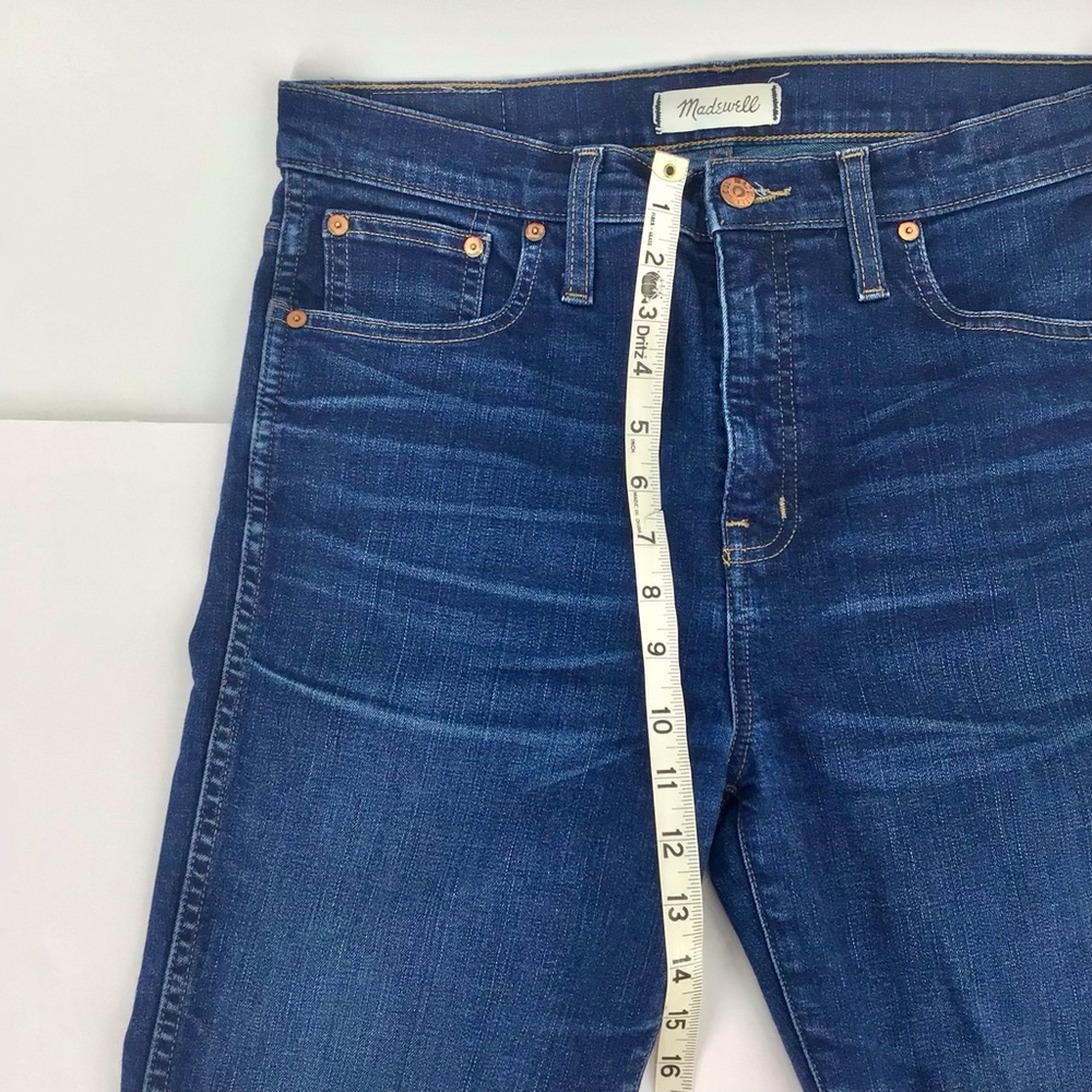 Madewell 10" High-Rise Skinny Jeans - Hayes Wash / Blue  Style F4684 Size 30 - Picture 7 of 14